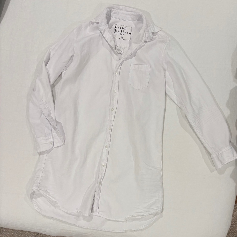 Frank and Eileen Mary shirt dress, white, XS, NWOT